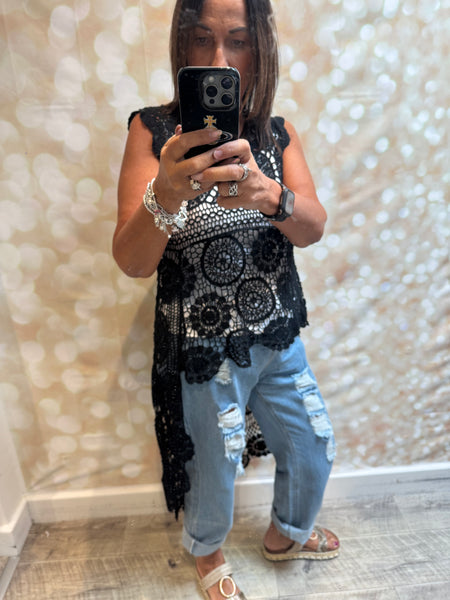 Crochet Hi Low Top