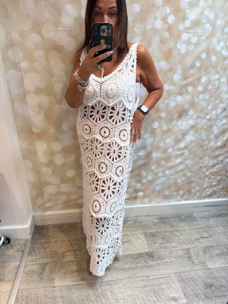Crochet Maxi Vest Dress