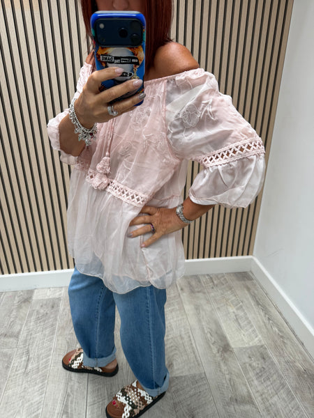 Bardot Sheer Silky Top
