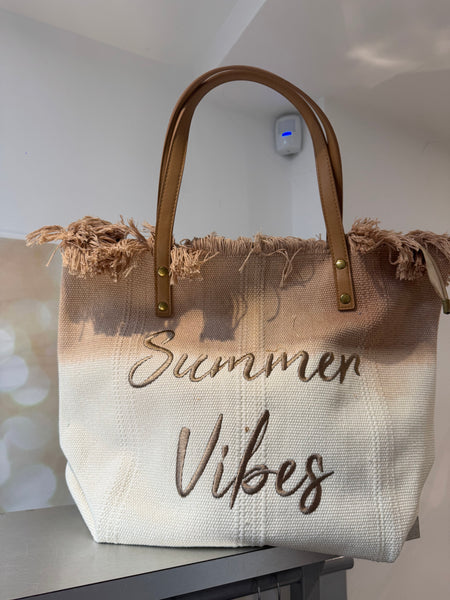 Summer Vibes Ombré Beach Bag