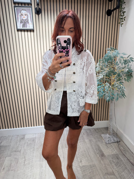 Zeta Otto Lace  Military Jacket