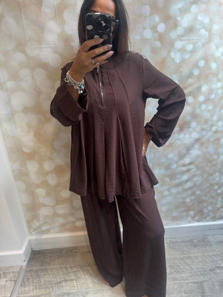 2 Piece Trousers/ Pleated Tunic Set