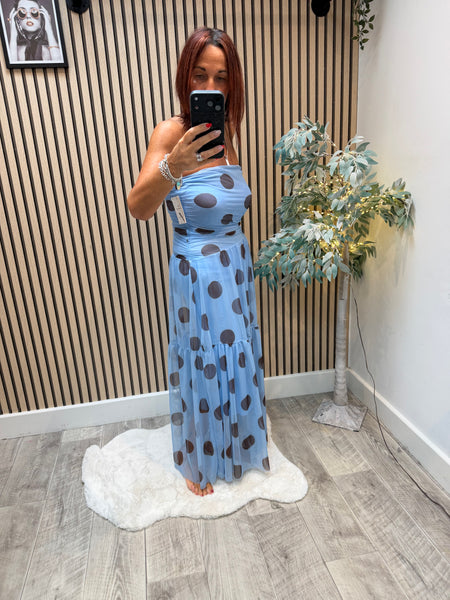 Spotty Bandeau Dress