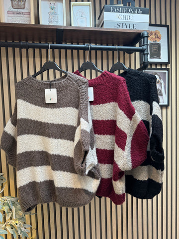 Stripe Chunky Knit Jumper