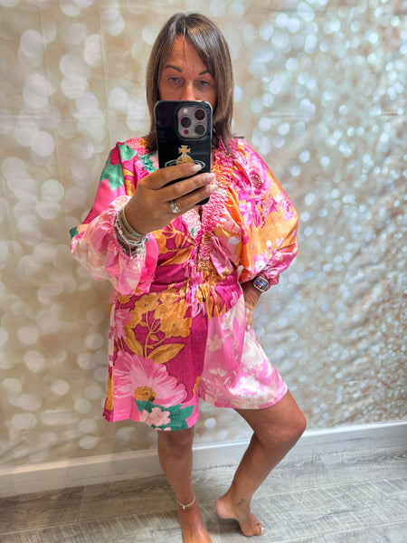 Silky Floral Playsuit