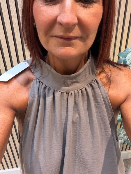 Crinkle Palazzo trousers /Halter-neck top