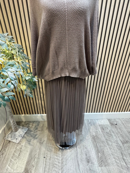 2 Piece Pleated Tulle Dress/Jumper Set