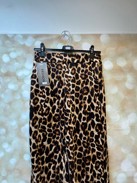 Leopard Soft Touch palazzo trousers