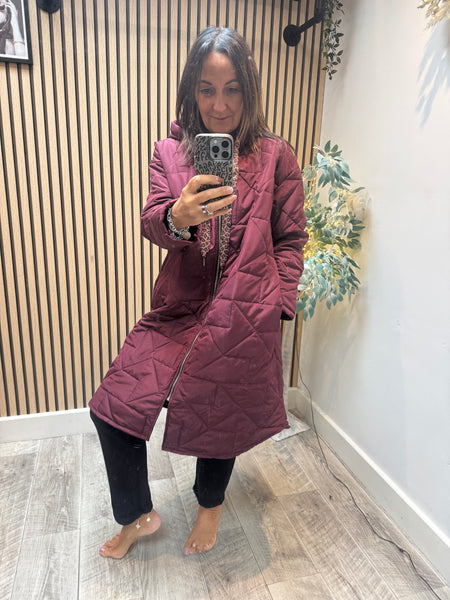 Studio Quilted Longline Coat