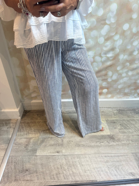 Linen mix Palazzo  trousers