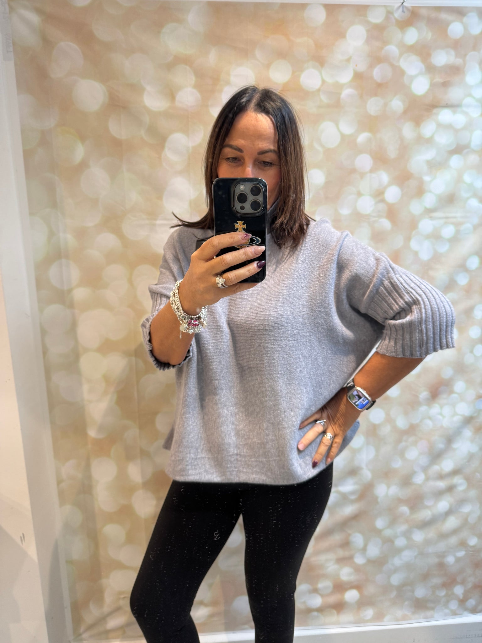 Soft knit Ribbed Neck Jumper