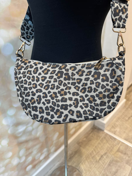 Across body Leopard Bag with leopard Strap
