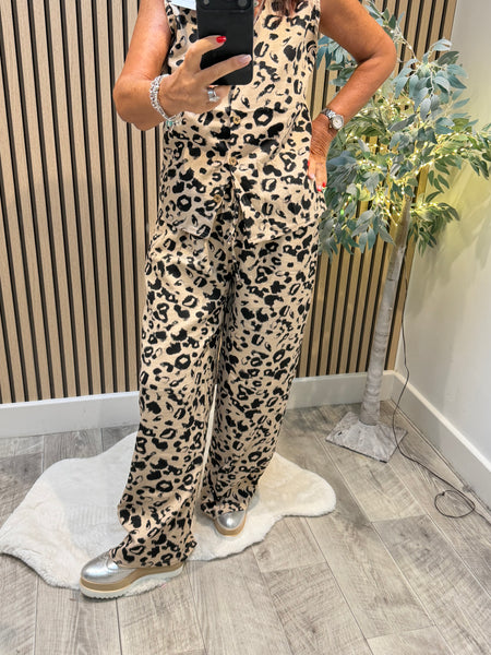 2 Piece Leopard Trouser / Waistcoat set