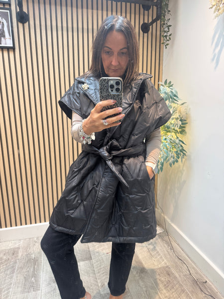 Quilted Belted Gilet