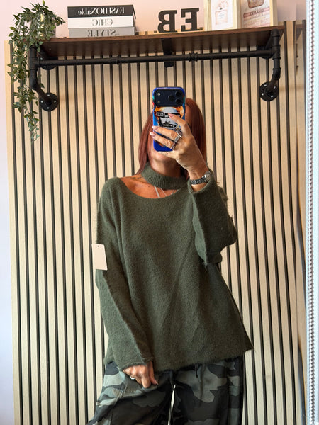 Slash Neck Jumper