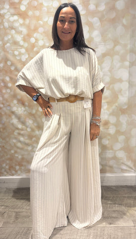 Pinstripe Trouser Set