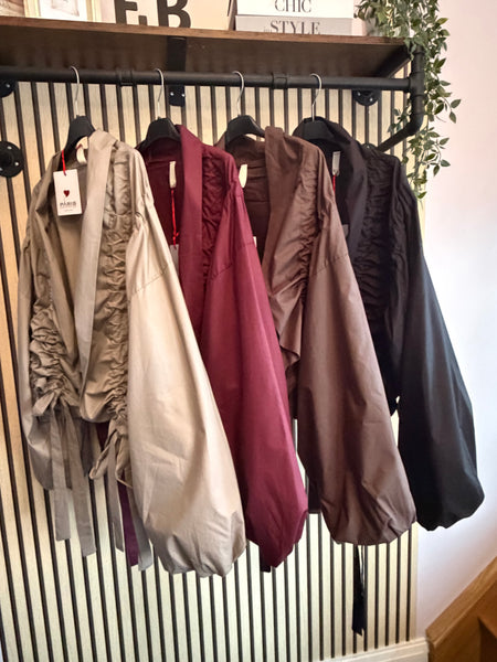 Rouched front jacket