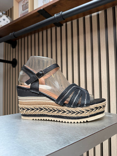 Wedge Metallic Sandal