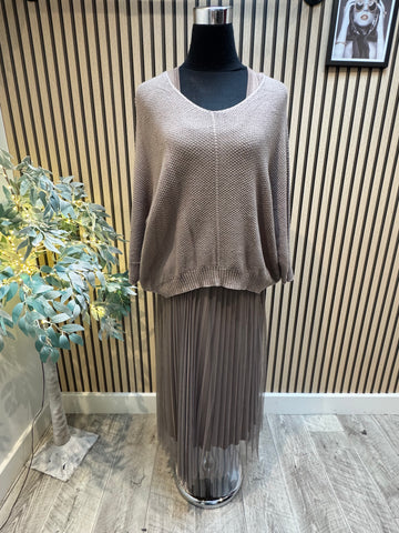 2 Piece Pleated Tulle Dress/Jumper Set