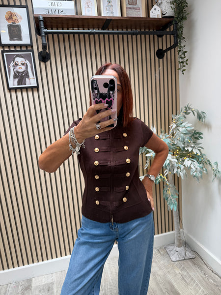 Fine knit Military Top