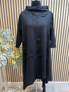 Textured Cowl Neck Dress