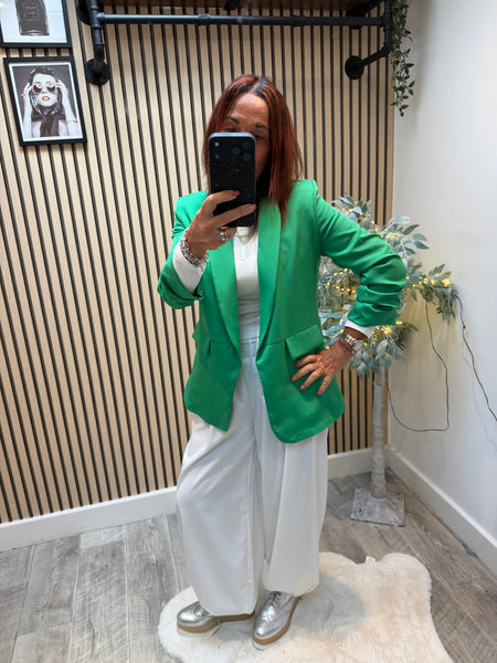 Rouched Sleeve Blazer