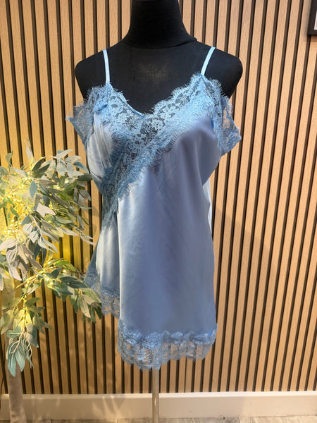 Studio Silky Cami Top with lace trim