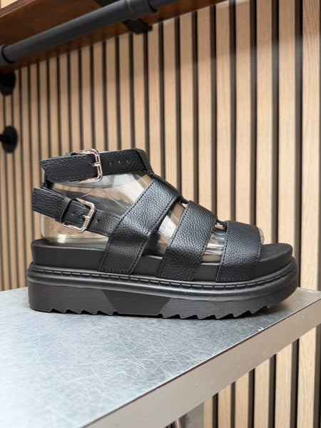 Doc M style Gladiator sandals with chunky sole