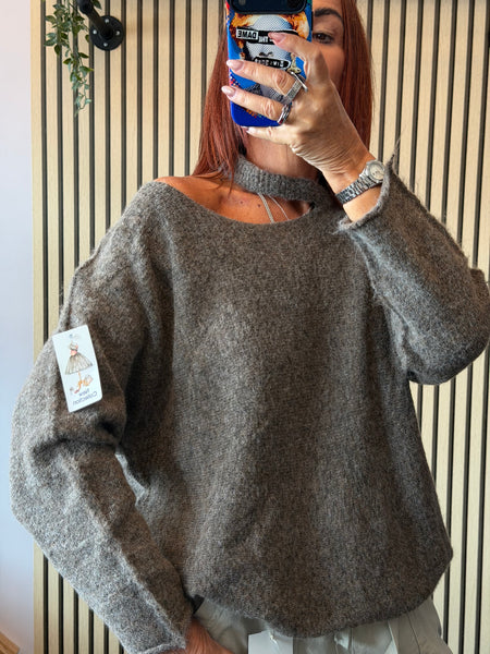 Slash Neck Jumper