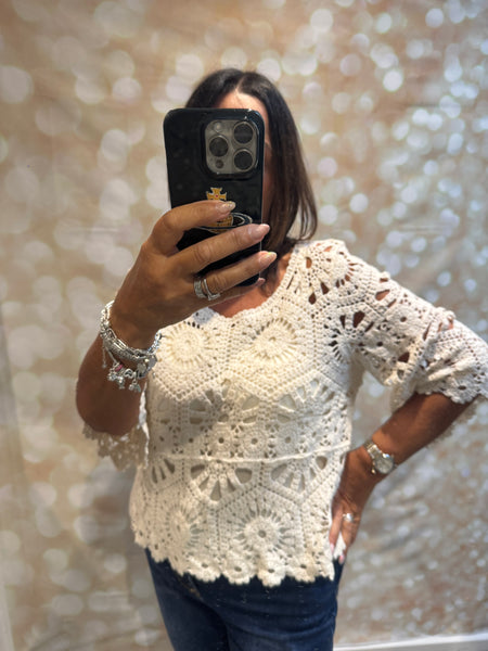 Crochet layered top