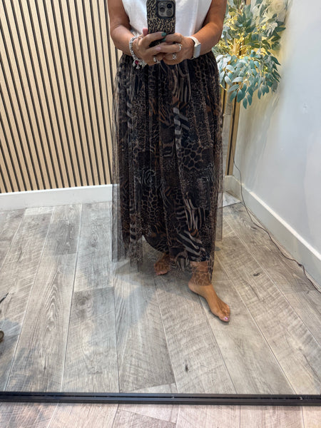 Tulle Printed Maxi Skirt