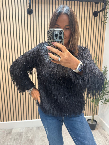 Soft Fringed Eyelash jumper