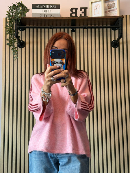 Striped sleeve Jumper