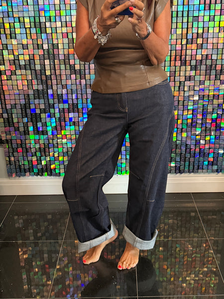 PRE ORDER - message to order Balloon leg dark wash Denim Jeans