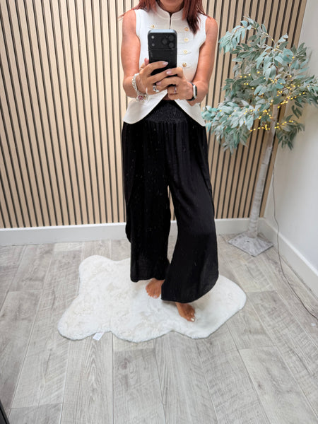 Crinkle Split Leg Trousers