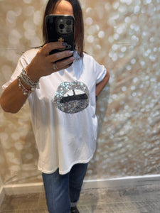 Sequin Lips  T shirt