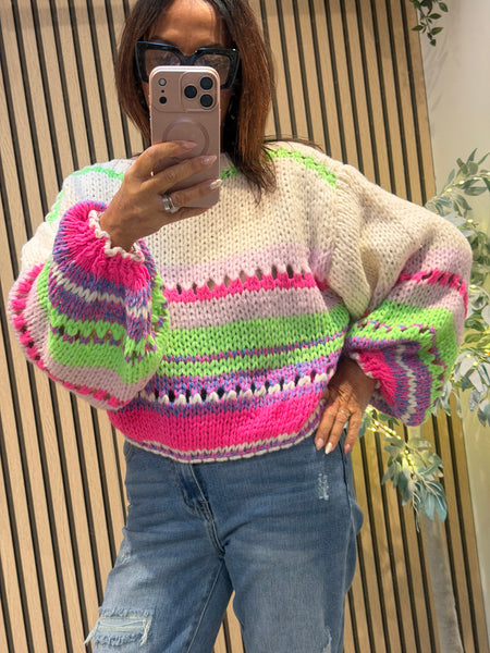 Stripe Chunky Knit Jumper