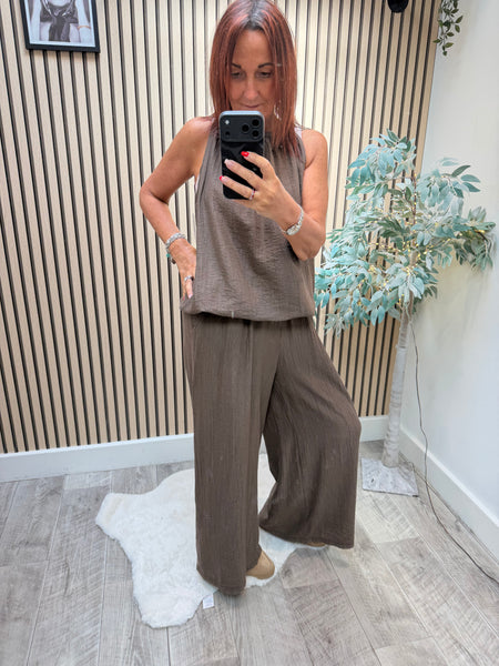 Crinkle Palazzo Trousers