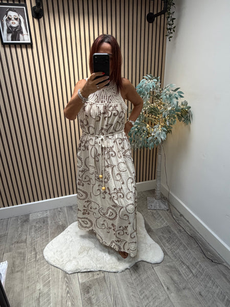 Studio Applique Paisley Maxi Dress