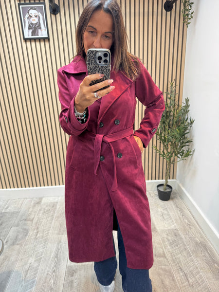 Suedette Soft Touch Trench Coat