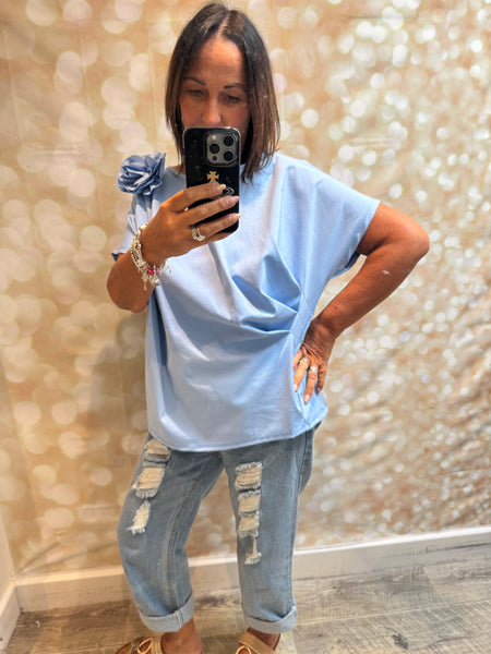 Scuba Drape Corsage Top