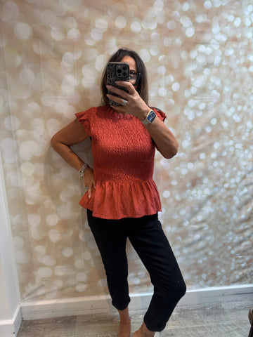 Studio shirred top