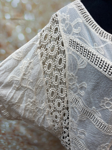 Batwing embroidered Top