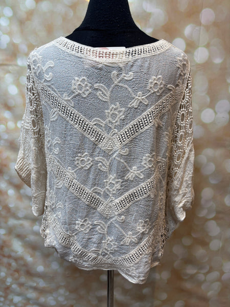 Batwing embroidered Top