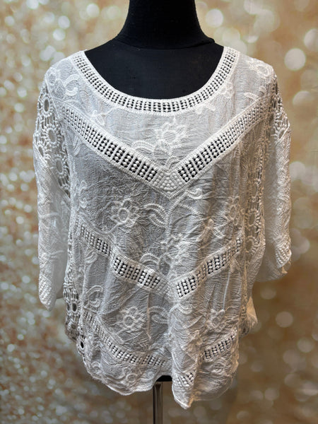 Batwing embroidered Top