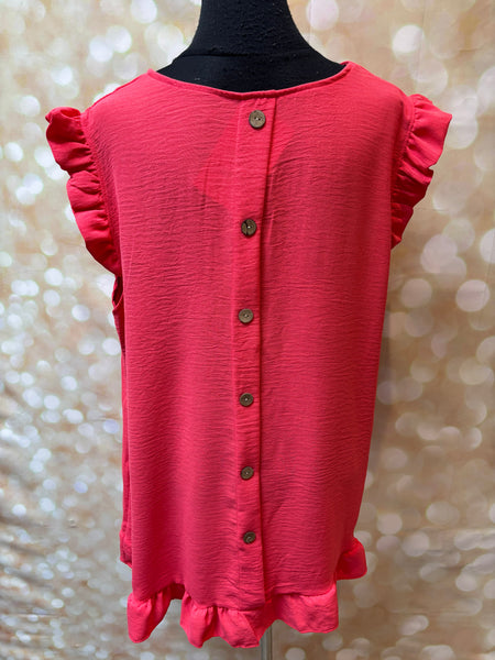 Button back shorts set