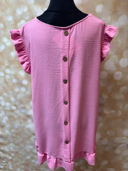 Button back shorts set