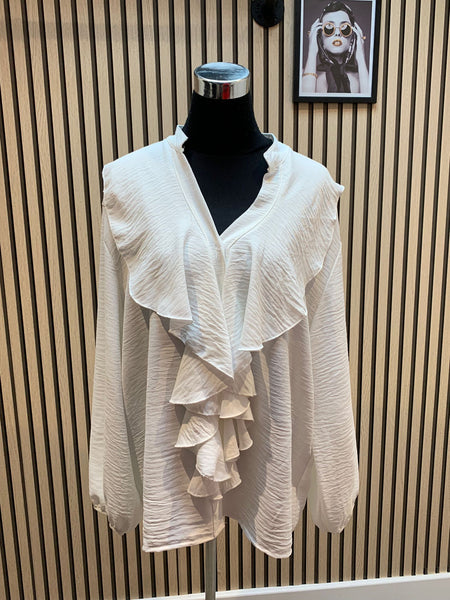 Frill front blouse