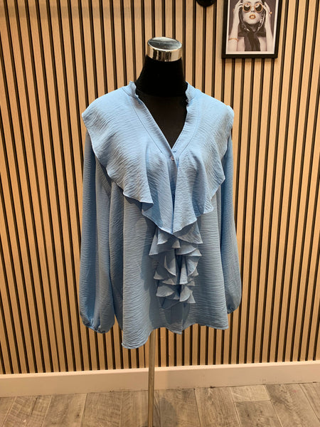 Frill front blouse