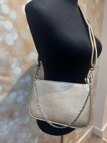 Shoulder bag with chain strap